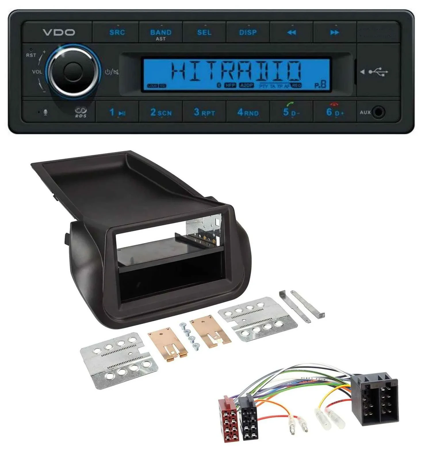 VDO AUX Bluetooth USB MP3 Autoradio für FIAT Fiorino (ab 2008)