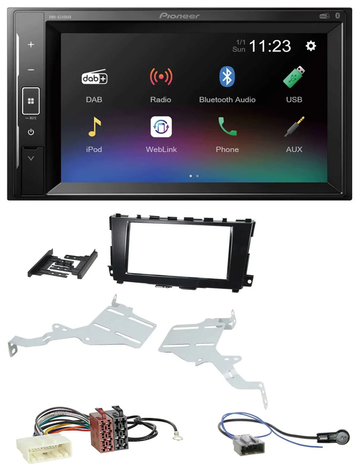 Pioneer DAB MP3 2DIN Bluetooth USB Autoradio für Nissan Altima 2013-2018