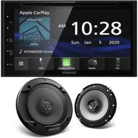 Kenwood DDX57S 6.75" Touchscreen Receiver + 6.5" Car Speakers