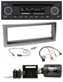 Автомагнитола для Citroën C5 (с 2005) Blaupunkt Bluetooth, DAB, CD, USB, с поддержкой кнопок на руле, серый металлик