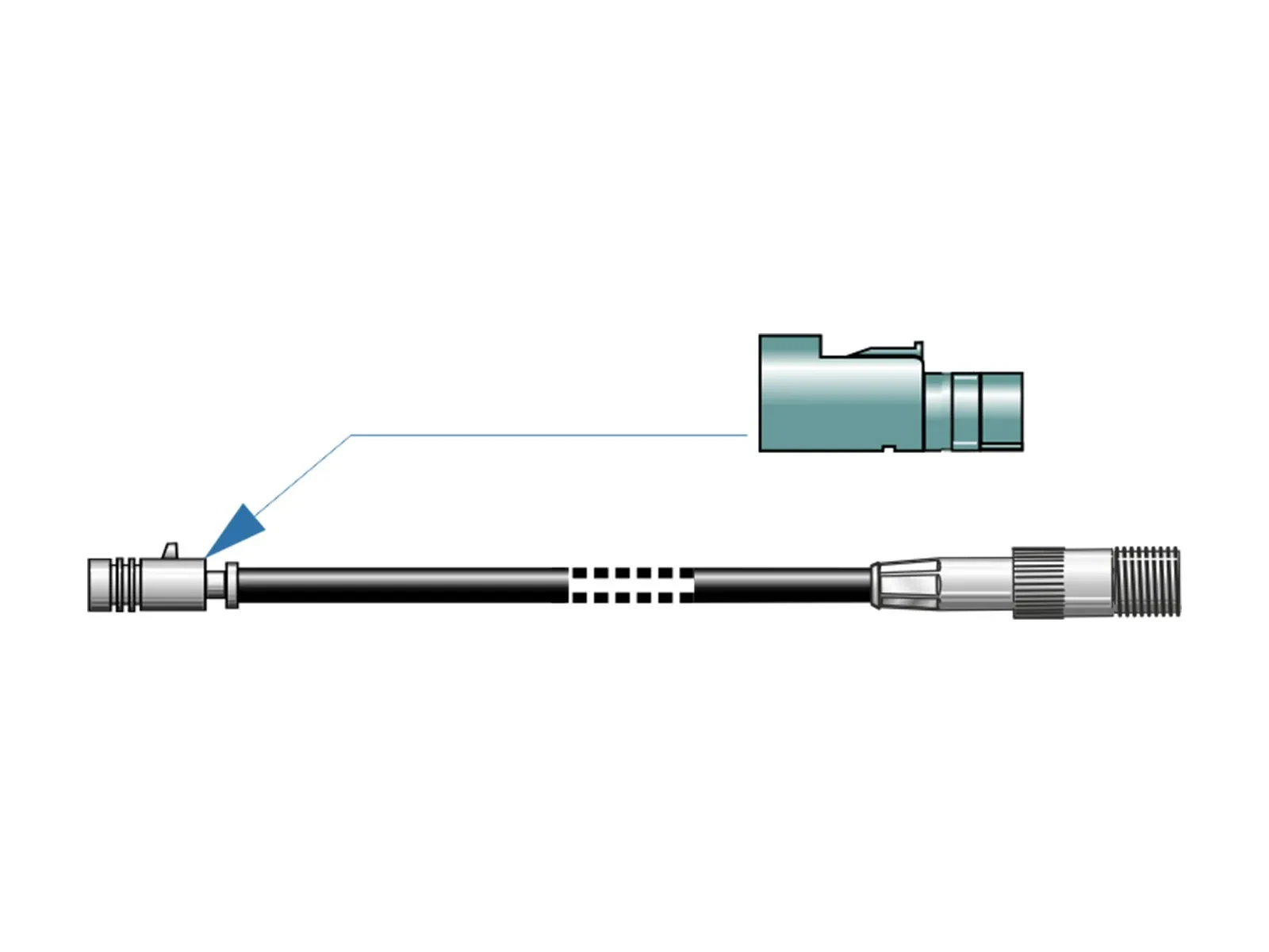 Antennenadapter Fakra ohne Gehäuse Buchse M10x75 Schraubanschluß Stecker ATTB 23