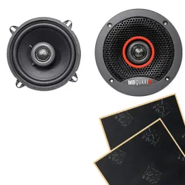 MB Quart FKB113 5.25" Formula Series Coaxial Speakers + Damping