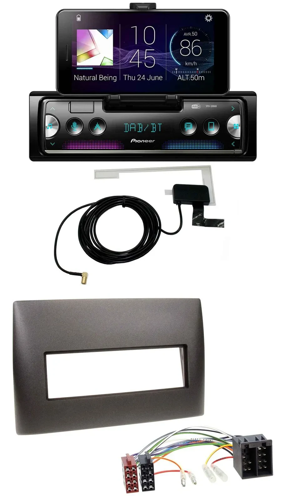 Pioneer DAB Bluetooth MP3 USB Autoradio für Fiat Stilo (192, 2001-2008)