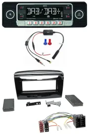 Dietz MP3 DAB Bluetooth USB Autoradio für Lancia Y ab 12 schwarz glänzend