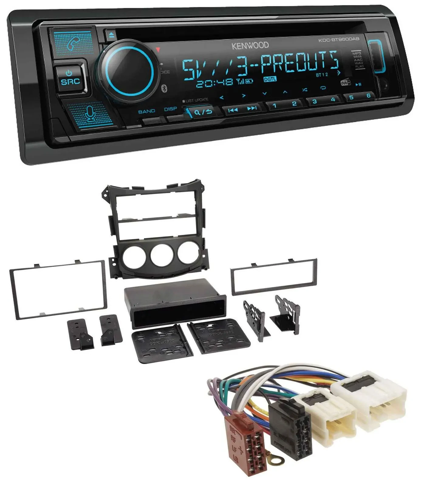 Kenwood Bluetooth USB CD MP3 DAB Autoradio für Nissan 370Z (ab 2009)