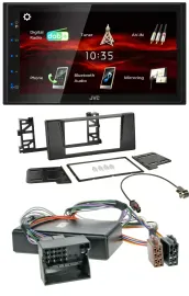 JVC USB Bluetooth MP3 DAB 2DIN Autoradio für BMW 5er E39 X5 E53 Aktivsystem Quad
