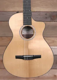 Taylor 212ce-N Plus Acoustic/Electric Nylon Guitar Natural w/ Case "Factory  Dem