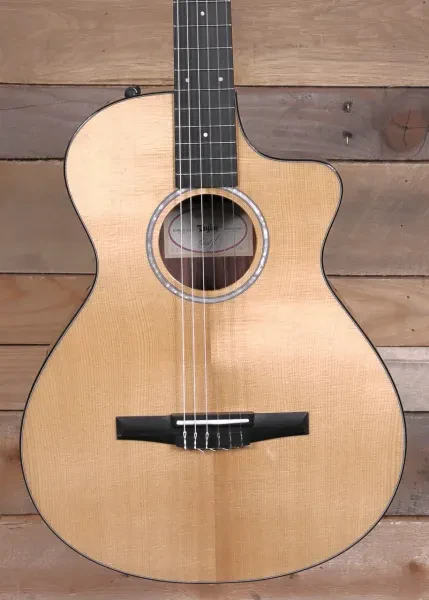 Taylor 212ce-N Plus Acoustic/Electric Nylon Guitar Natural w/ Case "Factory  Dem