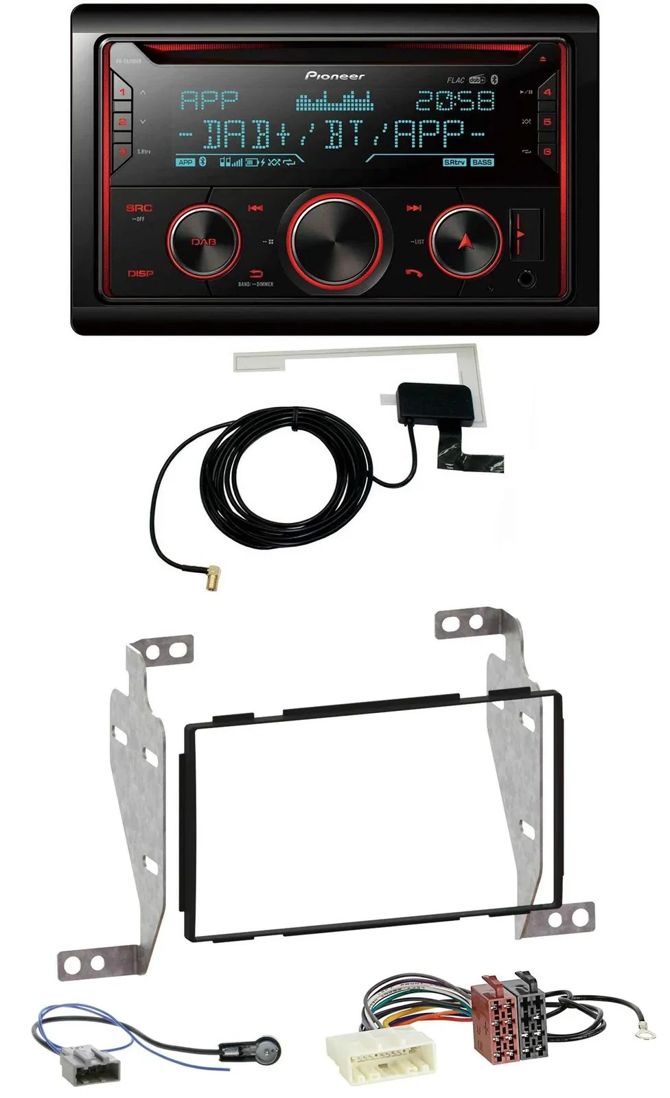Pioneer 2DIN MP3 DAB USB CD Bluetooth Autoradio für Nissan Juke (2010-2014)