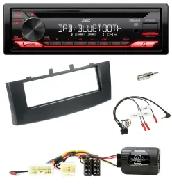 Автомагнитола для Mitsubishi Colt (2008–2012) JVC CD, DAB, USB, Bluetooth, управление с руля