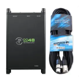 Фантомный блок питания Mackie M-48 48V 1-канальный с кабелем keepdrum