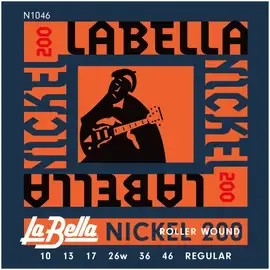 Струны для электрогитары La Bella N1046 Nickel 200 Roller Wound 10-46