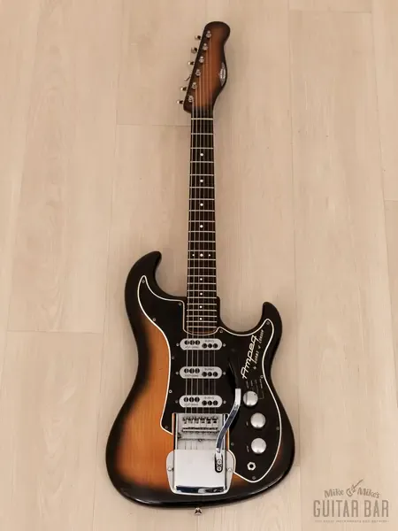 Электрогитара Ampeg Burns Wild Dog Jazz Split Sound EG-1S SSS Red Sunburst w/case UK 1960s