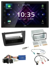 JVC DAB 2DIN Lenkrad Bluetooth USB Autoradio für Alfa Romeo Mito ISO 955 13-18 s