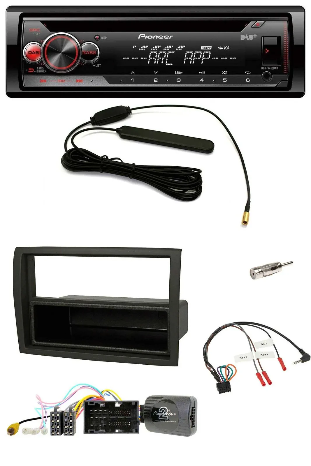 Pioneer CD USB Lenkrad DAB MP3 Autoradio für Citroen Jumper 2014-2021 schwarz