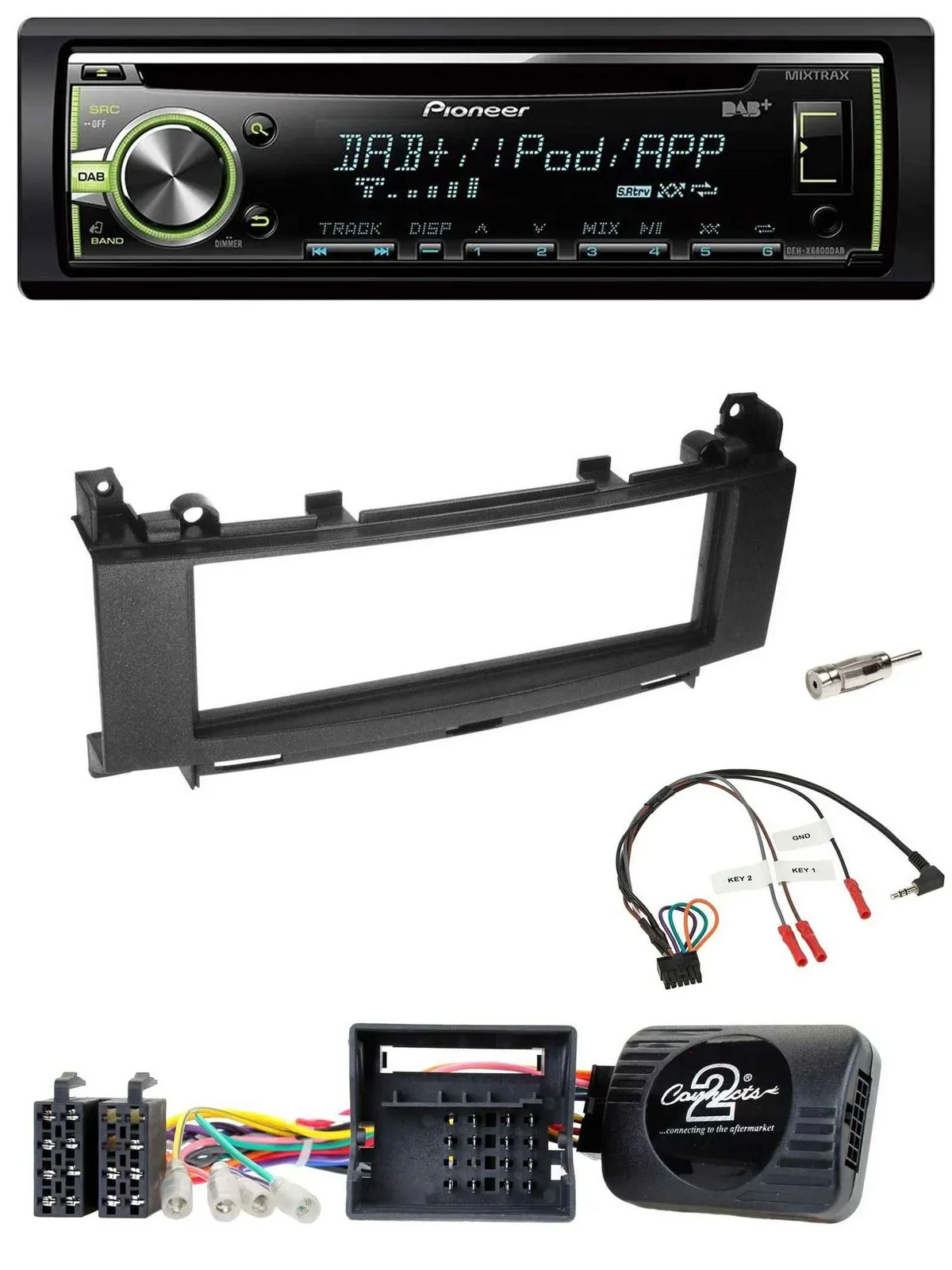 Автомагнитола Pioneer DAB USB MP3 CD для Mercedes A‑Class (2005–2012), B‑Class (2005)