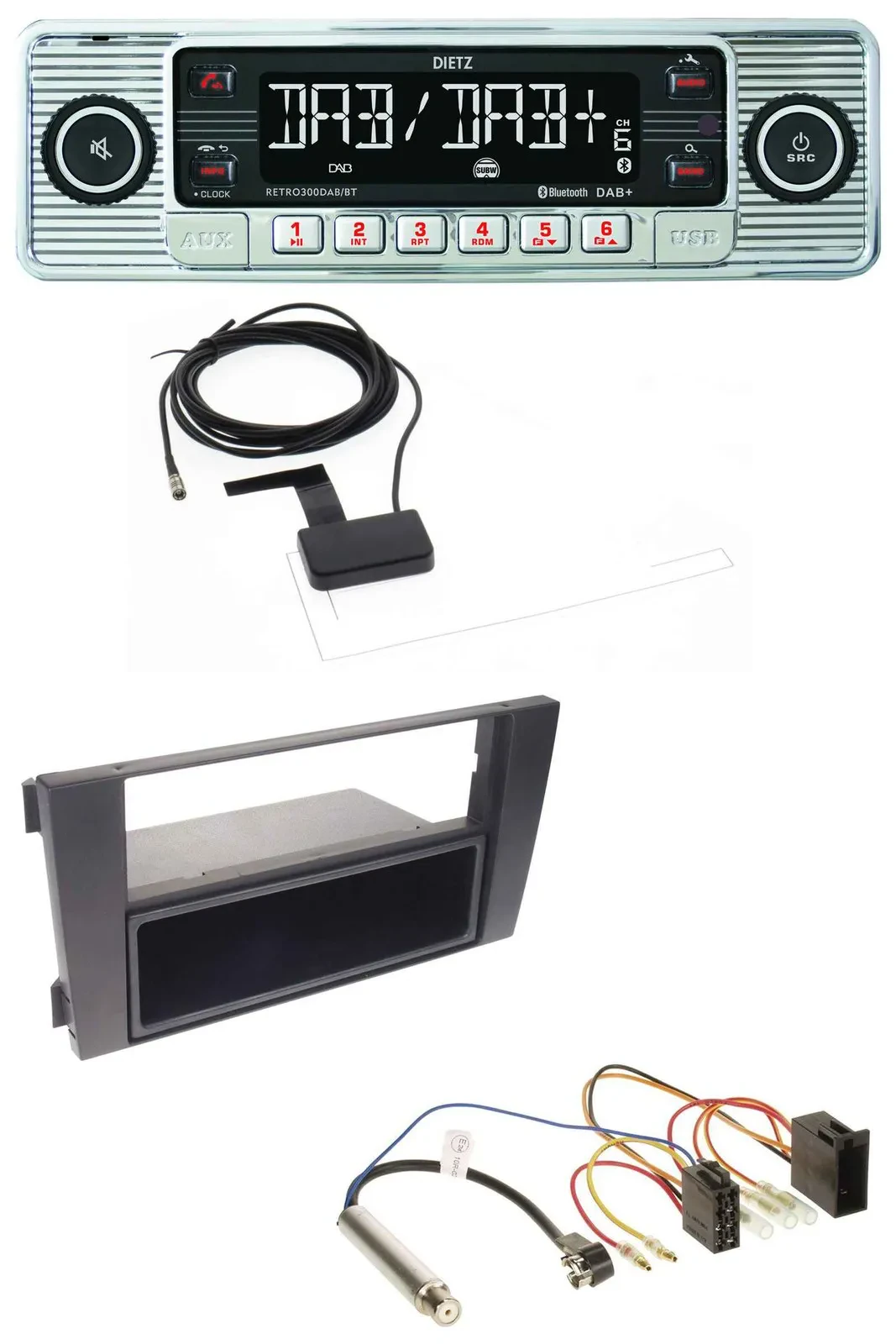 Dietz Bluetooth USB MP3 DAB Autoradio für Audi A6 C5 2001-2005 Symphony ISO