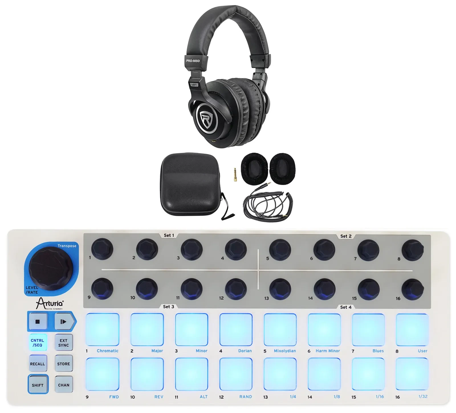 MIDI-контроллер Arturia BeatStep 16-шаговый аналоговый секвенсор, USB, пэд-контроллер (набор)