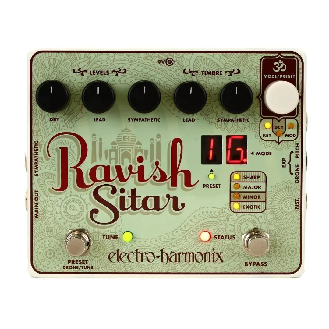Б/У Педаль эффектов для гитары Electro-Harmonix Ravish Sitar с регулируемой скоростью затухания