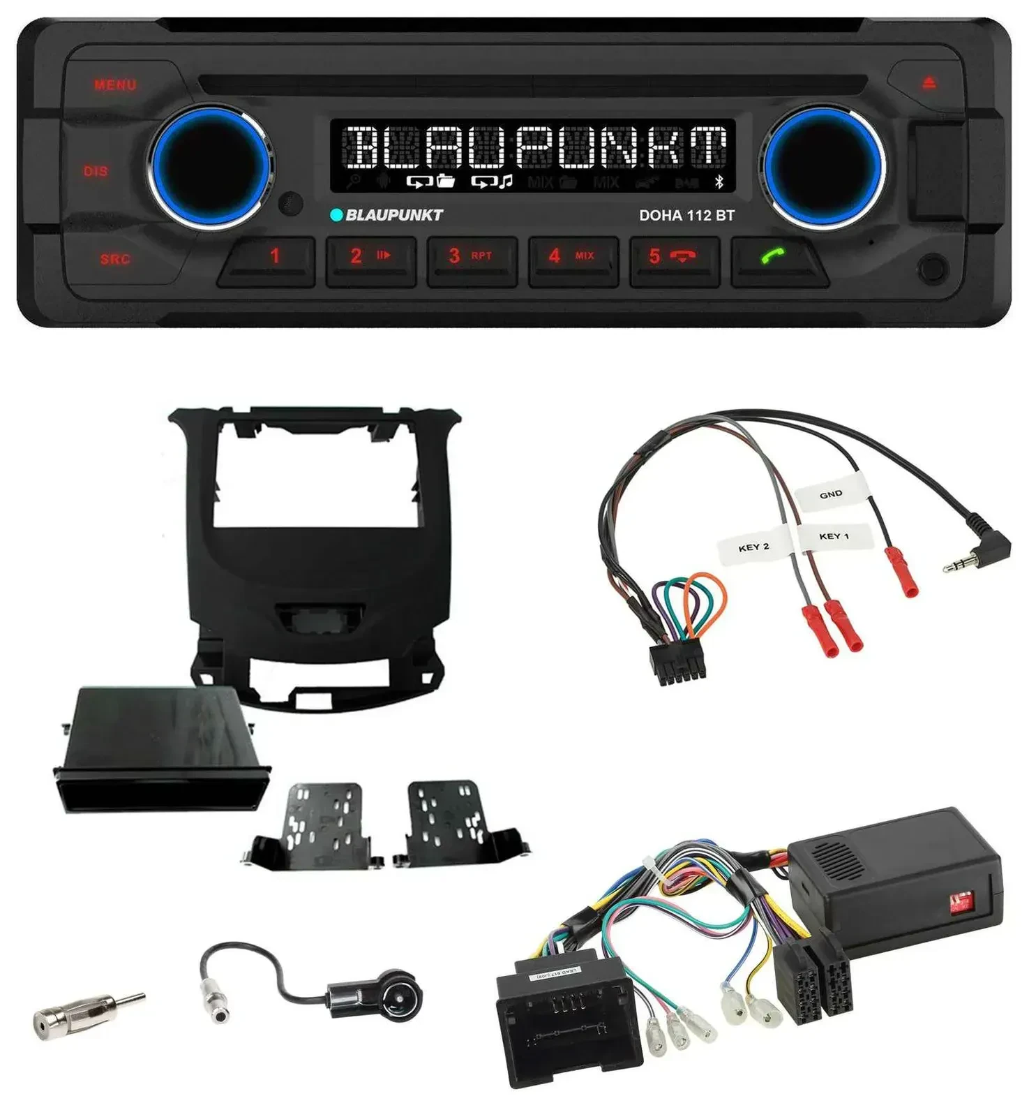 Blaupunkt Lenkrad MP3 CD Bluetooth USB Autoradio für Chevrolet Cruze ab 2016 kla