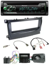 Pioneer USB MP3 DAB Lenkrad CD Autoradio für Ford C-Max Can 07-10 Focus schwarz