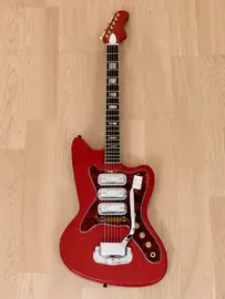 Электрогитара Silvertone Harmony 1488 Silhouette SSS Cherry w/gigbag USA 1966