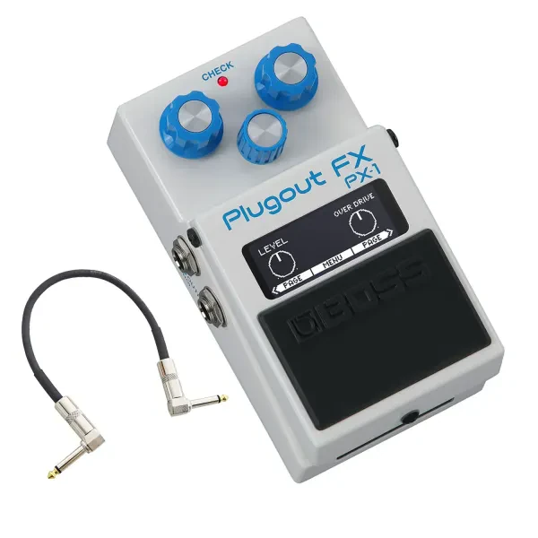Boss PX-1 Plugout FX Multi-Effektgerät mit keepdrum Patchkabel 30 cm