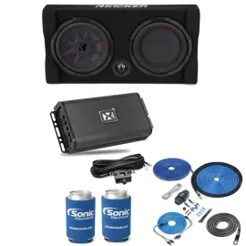 Сабвуфер пассивный Kicker TRTP102 (набор) с усилителем NVX и комплектом установки