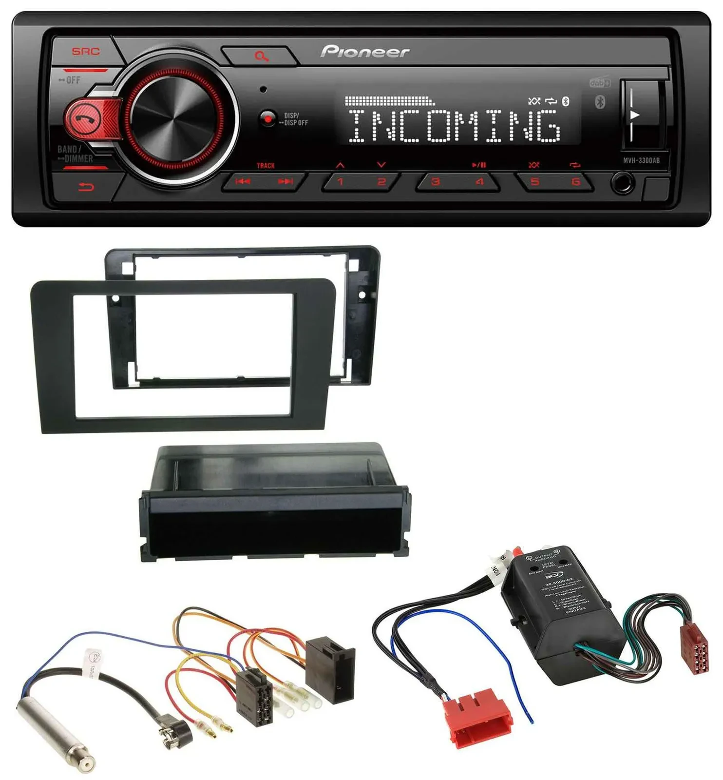 Pioneer Bluetooth USB DAB MP3 Autoradio für Audi A3 8P 03-06 Symphony Bose Aktiv