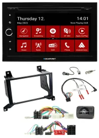 Blaupunkt 2DIN Lenkrad Bluetooth USB TMC DAB Navigation für Hyundai Santa Fe CM