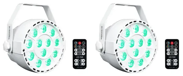 Светодиодный прибор Rockville RockPAR TRI LED RGB Compact White (пара)