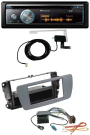 Автомагнитола для Seat Ibiza (с 2008) Pioneer Bluetooth DAB CD USB MP3, цвет серый (Conemara Grau)