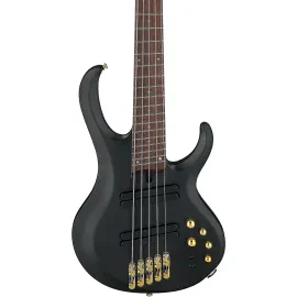 Ibanez BTB605LM Bass Workshop Multi-Scale 5-S Bass Guitar, Rosewood, Black Flat