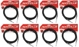 Инструментальный кабель Rockville RCGT10B Black 3 м (8 штук)