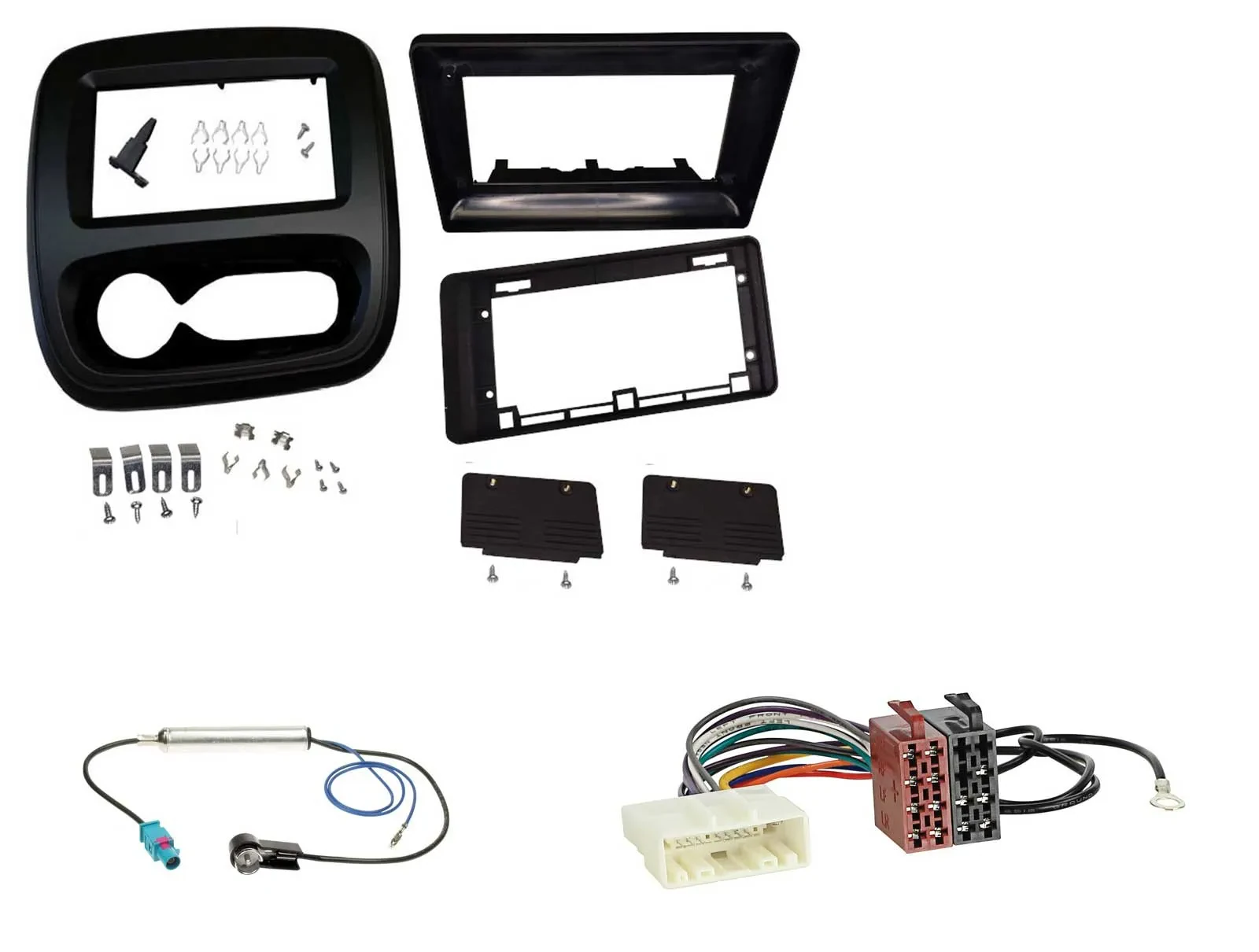 Einbauset für 9 Zoll Autoradio für Fiat Nissan Opel Renault m. Klimatr. 20Pin