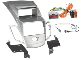 Radioeinbauset Doppel DIN Autoradio für Ford Fiesta 2008-2010 Display silber