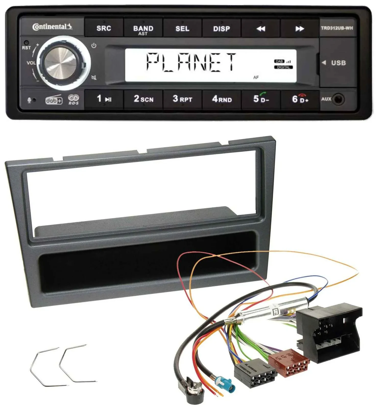 Continental USB 1DIN AUX DAB MP3 Autoradio für Opel Corsa C Meriva Vectra C Sign