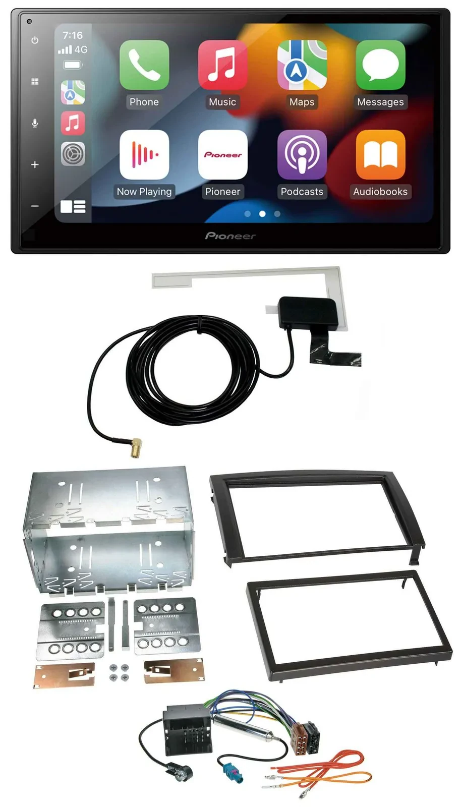 Pioneer MP3 USB Bluetooth DAB 2DIN Autoradio für Skoda Fabia 6Y Facelift 2004-20