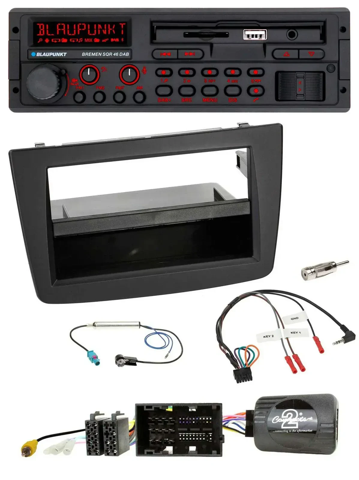 Blaupunkt SD Lenkrad USB Bluetooth DAB Autoradio für Alfa Mito 955 2014-2018 sch