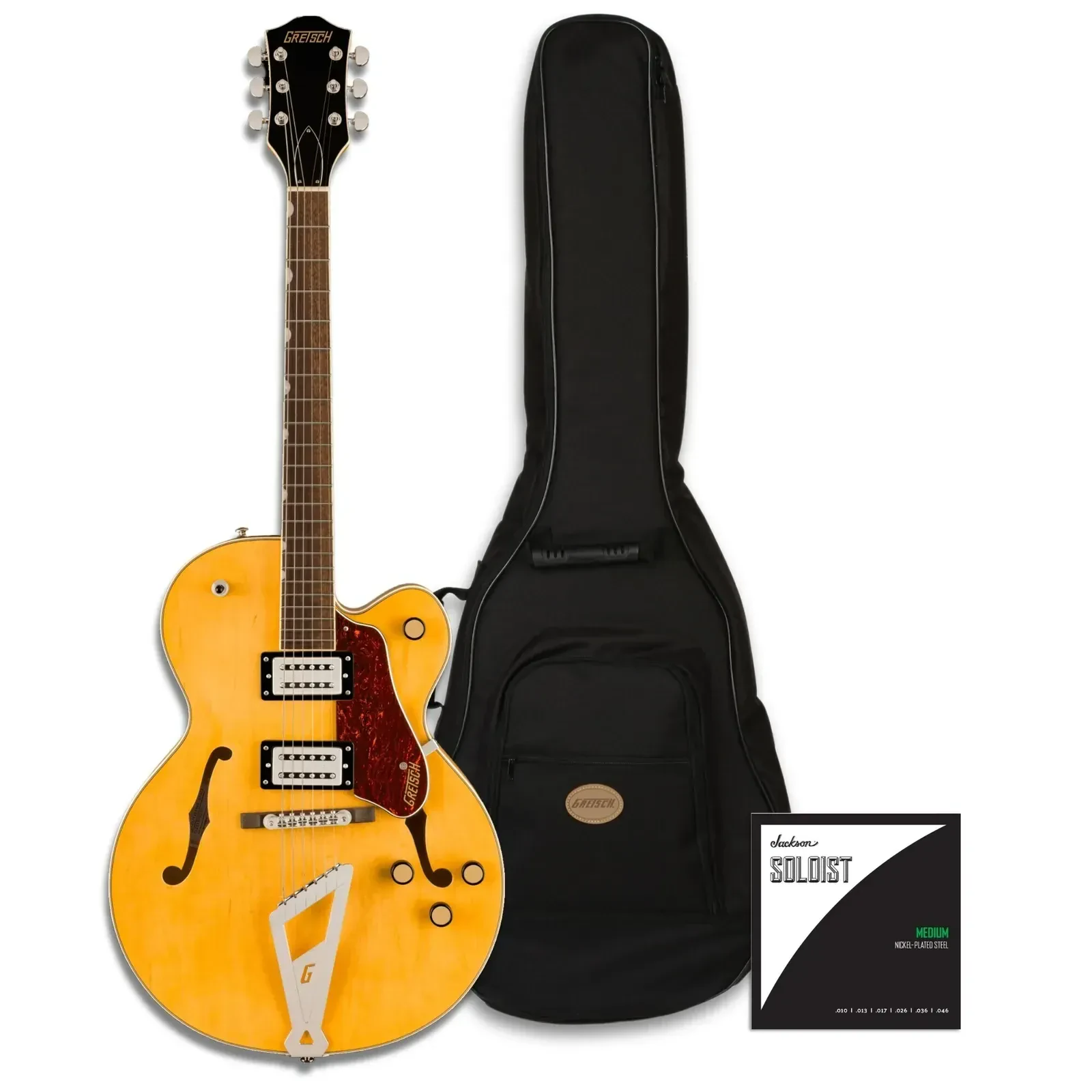 Gretsch G2420 Streamliner Hollow Body Village Amber Electric Guitar Bundle