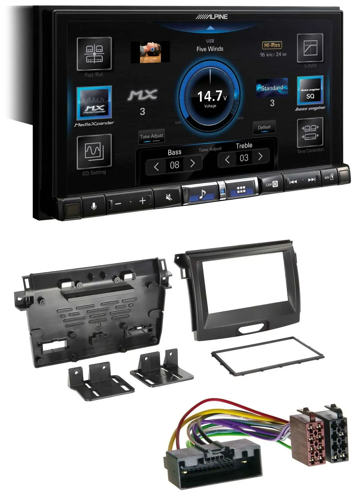 Alpine DAB 2DIN USB Bluetooth MP3 Autoradio für Ford Ranger 2AB ab 04/2015