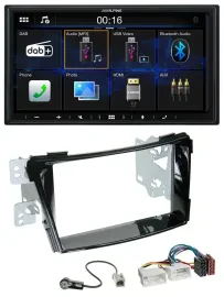 Автомагнитола для Hyundai i40 VF Alpine 2-DIN, Bluetooth, DAB, USB, черный глянец