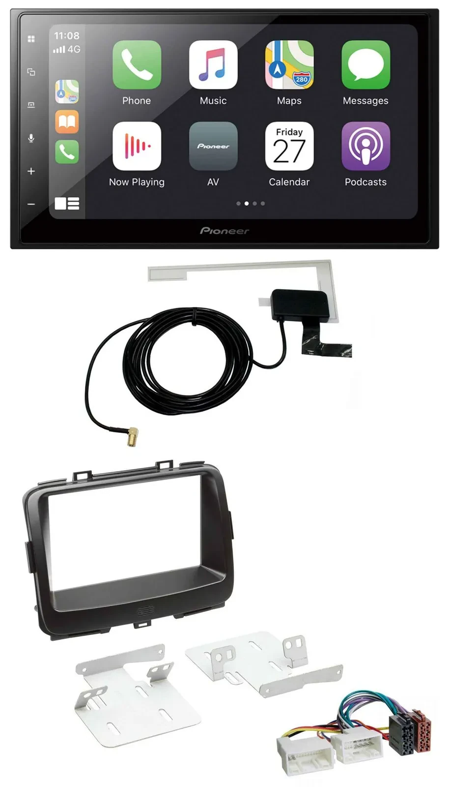 Автомагнитола Pioneer 2-DIN USB MP3 Bluetooth DAB для Kia Carens 4 RP (с 2013)