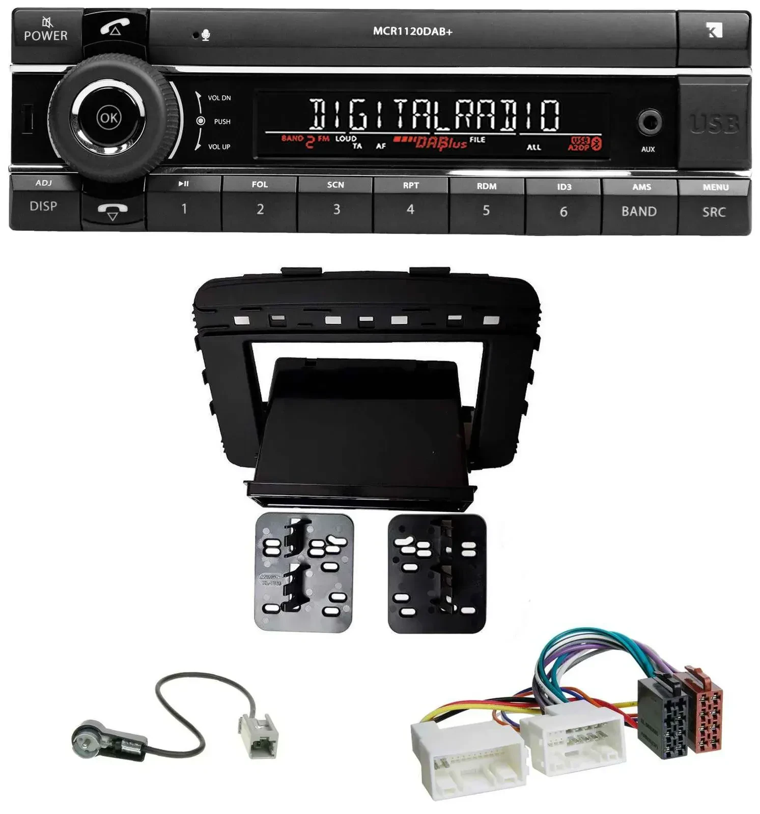 Kienzle Bluetooth MP3 USB DAB Autoradio für Kia Sorento (UM, ab 03/2015)