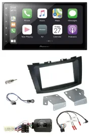 Pioneer Lenkrad Bluetooth DAB 2DIN USB Autoradio für Suzuki Swift ab 2011