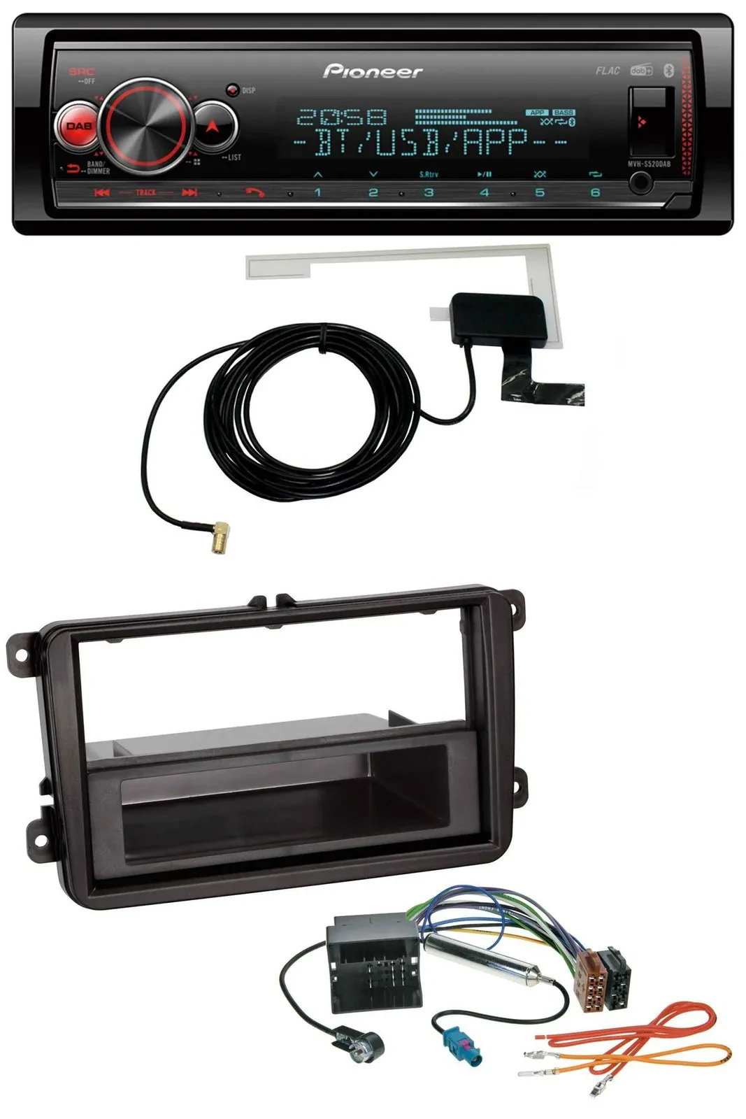 Автомагнитола Pioneer Bluetooth, DAB, USB, MP3 для VW Amarok, Beetle, EOS (с 2006)