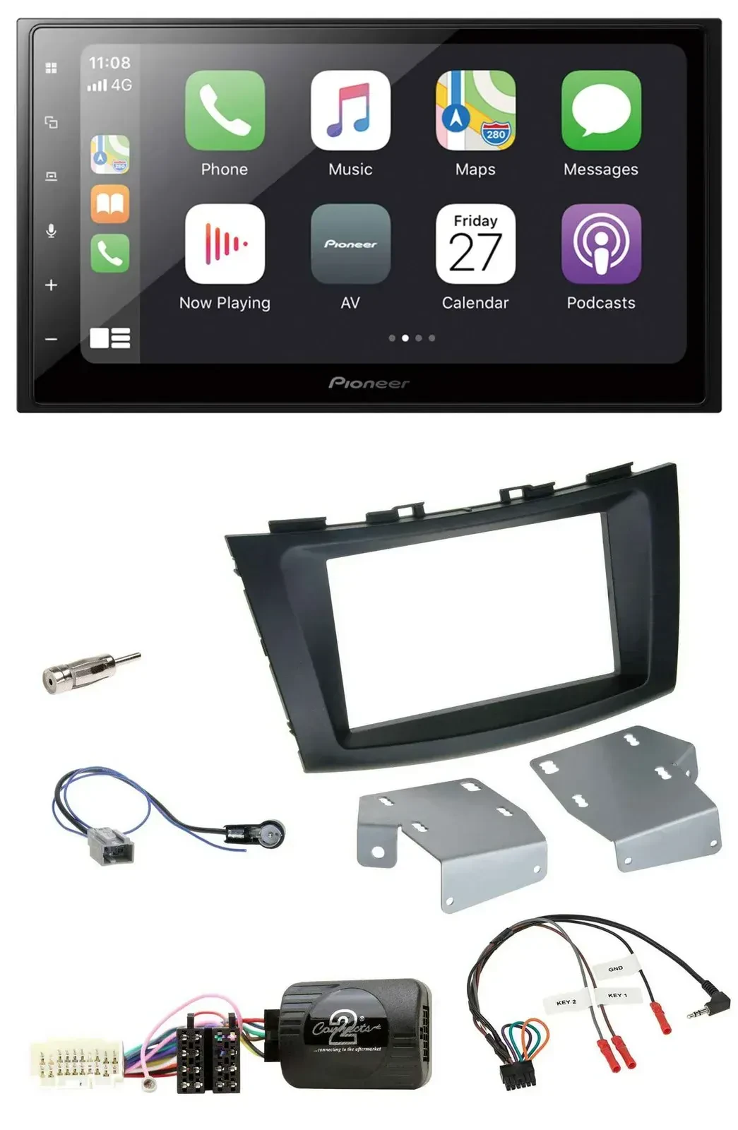 Автомагнитола для Suzuki Swift (с 2011) Pioneer 2-DIN, Bluetooth, DAB, USB