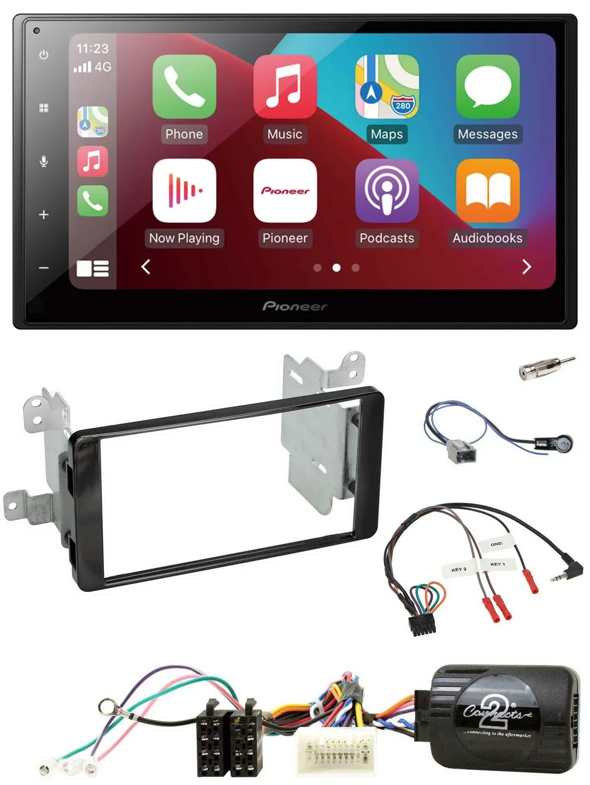 Автомагнитола для Mitsubishi Outlander (с 2012) Pioneer 2-DIN, DAB, Bluetooth, USB, с поддержкой управления с руля