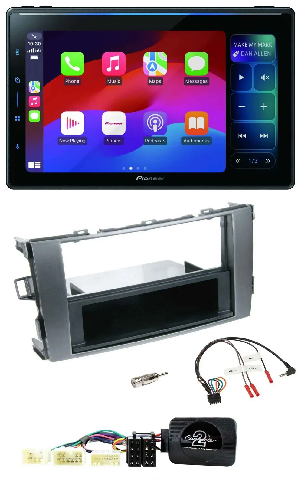 Pioneer Bluetooth DAB Lenkrad USB Autoradio für Toyota Avensis Typ T25 ab 2003