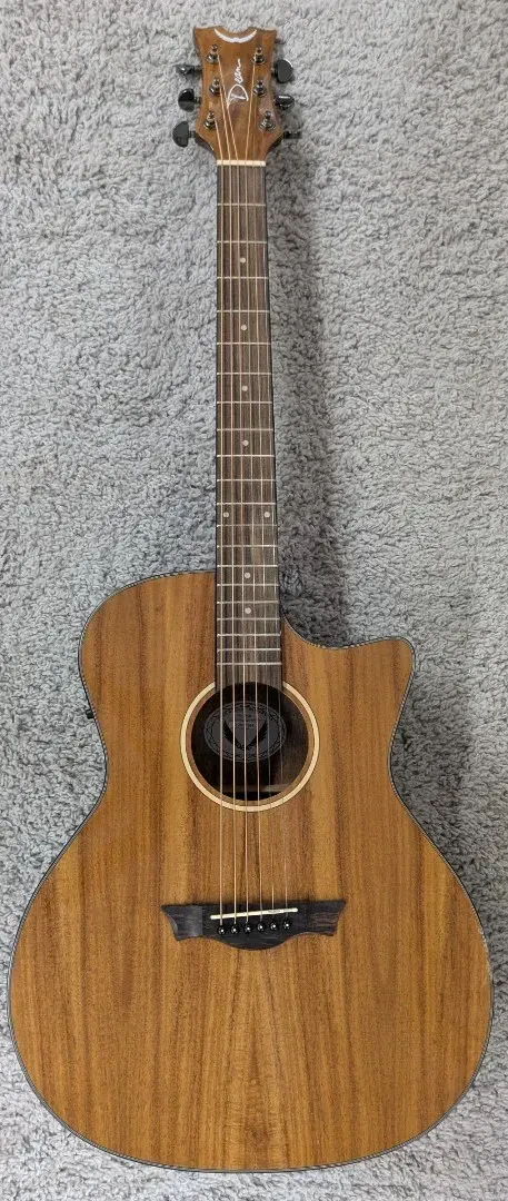 Dean AX E KOA Acoustic-Electric Cutaway Guitar, Natural Koa Exotic Guitar